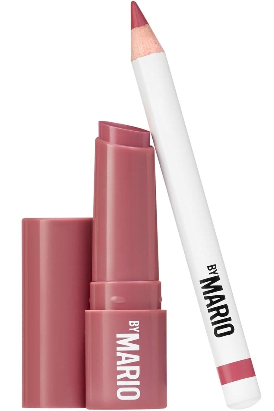 MAKEUP BY MARIO Rosewood Glow Lip Kit – Mini MoistureGlow Plumping Lip Serum & Ultra Suede Sculpting Lip Pencil, Rich Mauve – Hydrating Plumping Lip Duo, Travel Size 1
