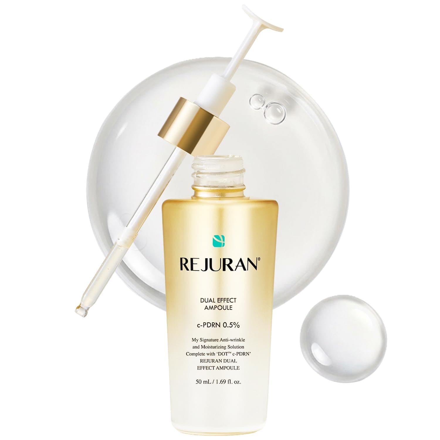 REJURAN Dual Effect Ampoule, DOT DUAL c-PDRN® Face Serum, 1.69 fl oz