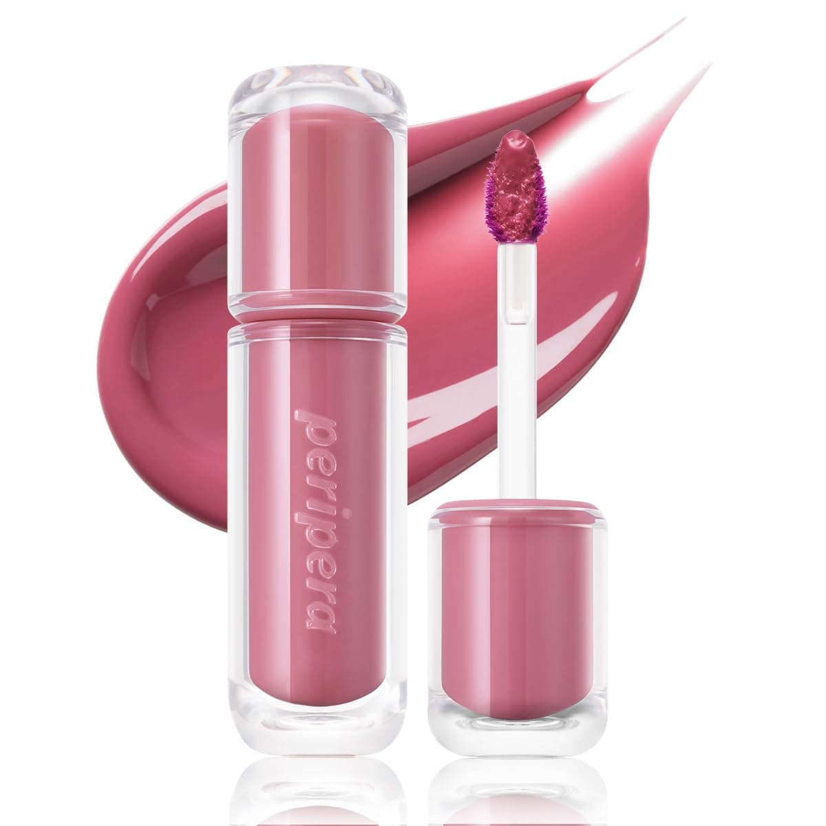 Peripera Mood Glowy Tint | Watery Glow Finish, Buildable Fresh Color, Long-Lasting Stain | Lightweight & Non-Sticky | K-Beauty Lip Tint, Safe for Sensitive Lips (17 BLUSH FIG)