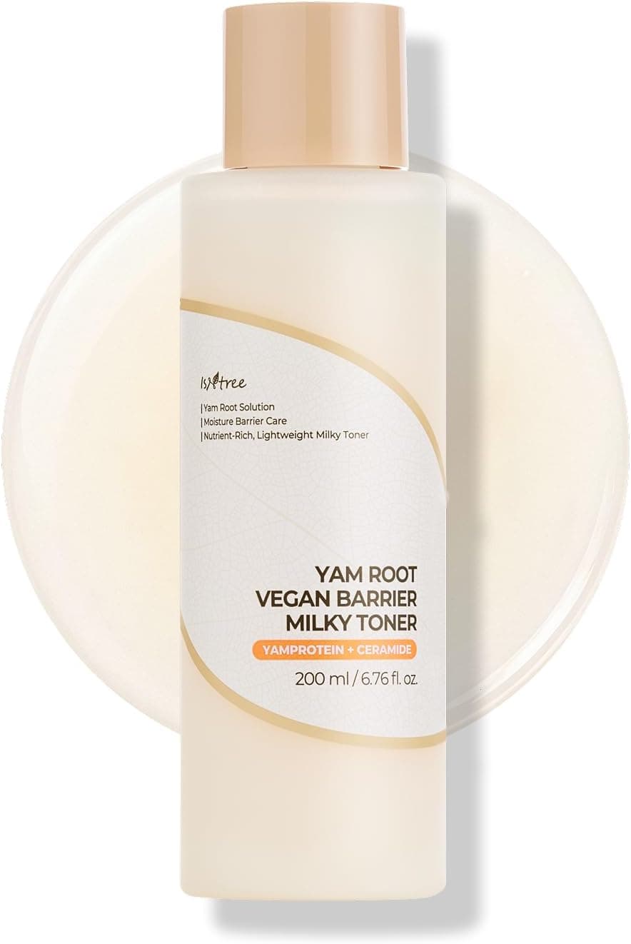 ISNTREE Yam Root Vegan Barrier Milky Toner 200ml 6.76 fl.oz – Hydrating Milky Toner | Moisture Barrier Care | Deep Layering Hydration | YamProtein & Ceramide Complex | Korean Skincare