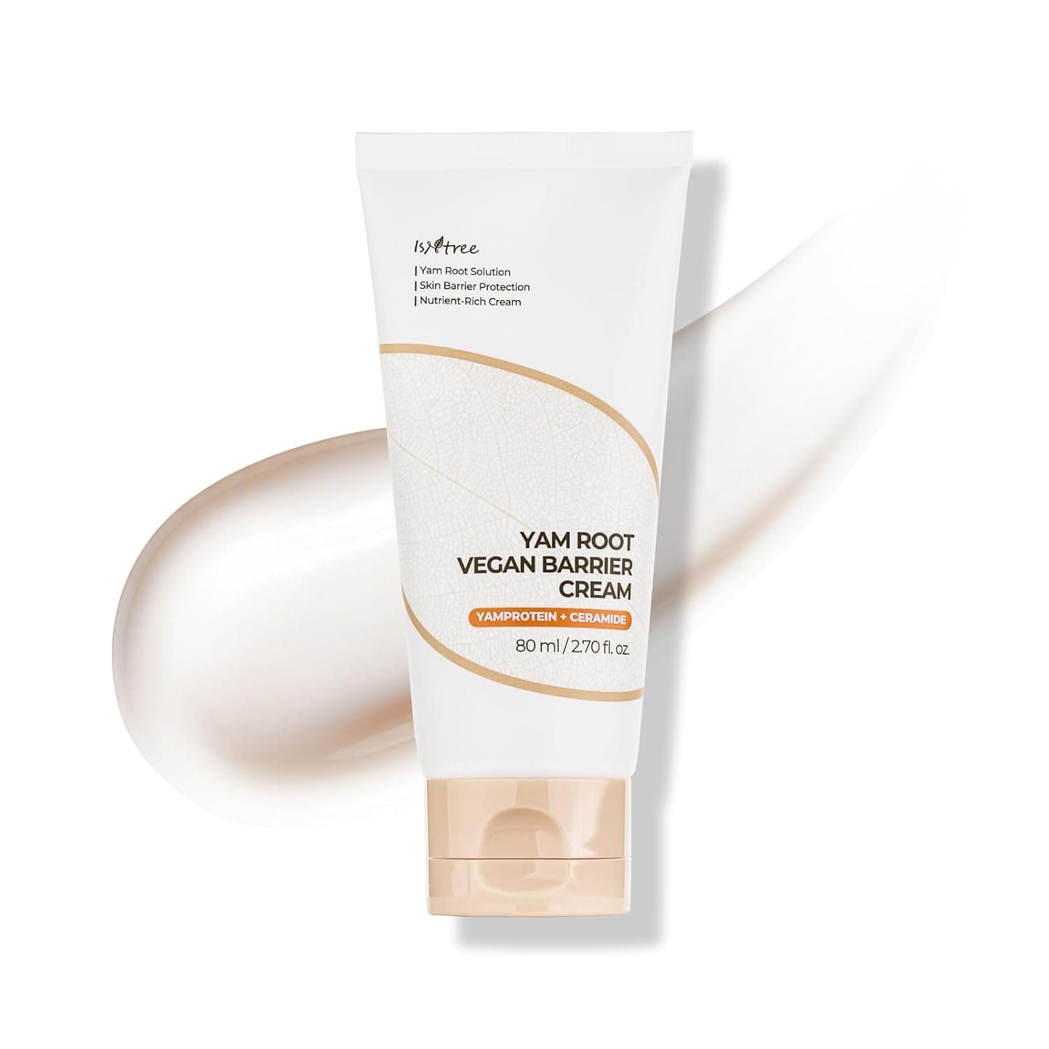 IsNtree Yam Root Vegan Barrier Cream 80ml 2.70 fl.oz – High-Density Moisturizer | Deep Hydration & Moisture Barrier Care | Rich Layering Cream | YamProtein & Ceramide Complex | Korean Skincare