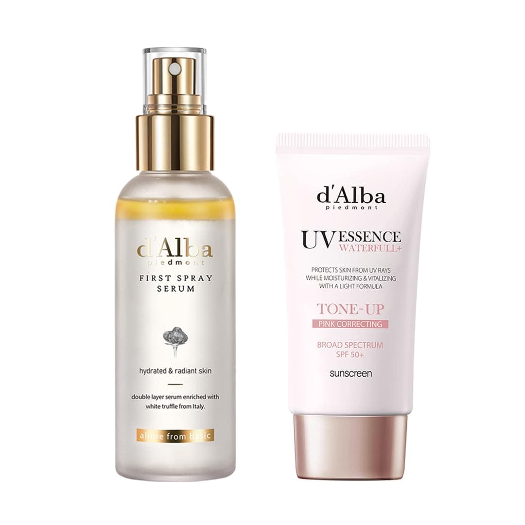 d'alba Piedmont White Truffle Spray Serum & Waterfull Tone-Up Sunscreen BROAD SPECTRUM SPF 50+, Korean Skin Care, All Skin Tones, Vegan 1