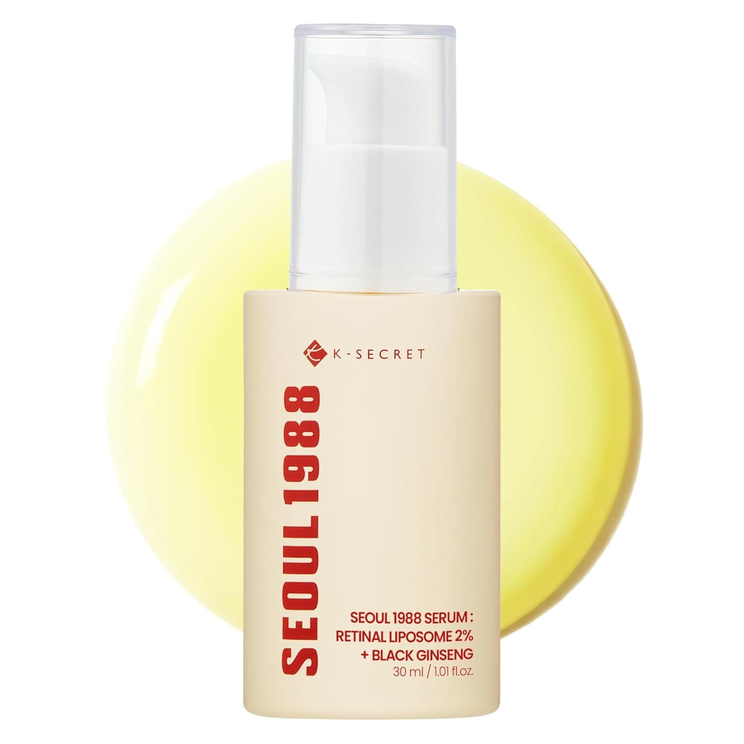 K-SECRET SEOUL 1988 Retinal Serum – Formulated with Advanced Retinal Liposome 2% and 58% Black Ginseng Extract | Fine Lines and Skin Texture Care Serum | Korean Skincare, 30ml / 1.01 fl oz 1