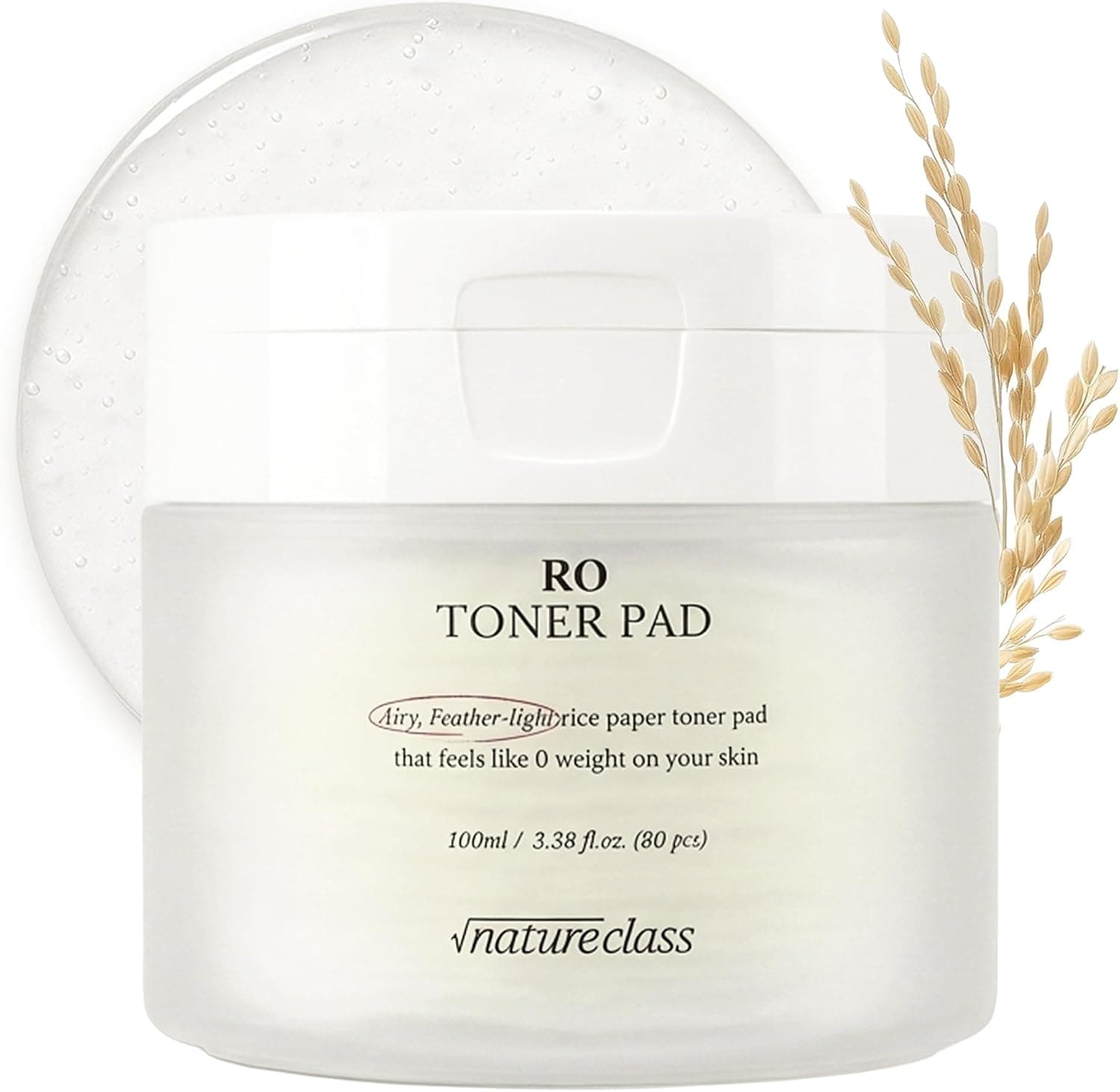 R0 Exfoliating Toner Pads – Hydrating Face Pads for Pore Care, Hyaluronic Acid, Korean Skin Care, Sensitive Dry Skin, Rice Water, Vegan, 80 Count