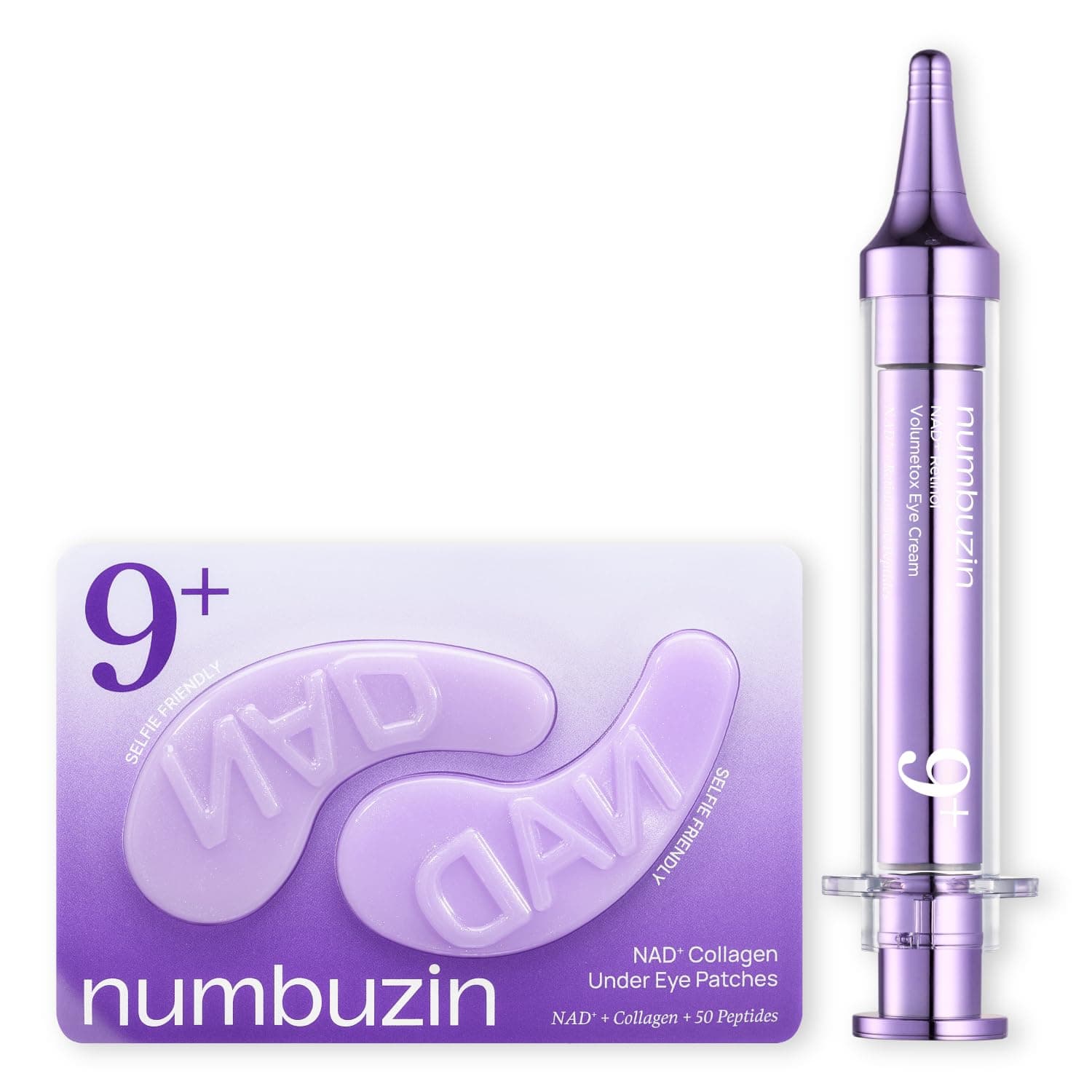 numbuzin No.9 NAD+ Eye Wrinkle Care Set | Peptides, Niacinamide | Puffy Eye Bags, Dark Circles, Firming | korean skin care