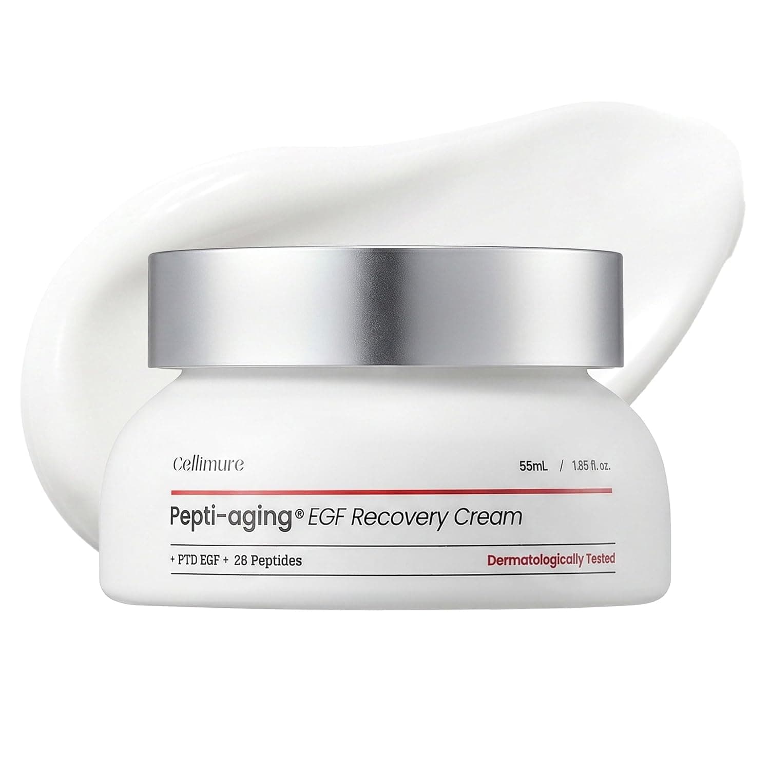 Pepti-aging EGF Recovery Cream - Barrier Repair Face Moisturizer for Damaged Skin, Intensive Peptide Cream for Anti-Aging & Fine Lines, K-Beauty, 1.85 fl.oz.