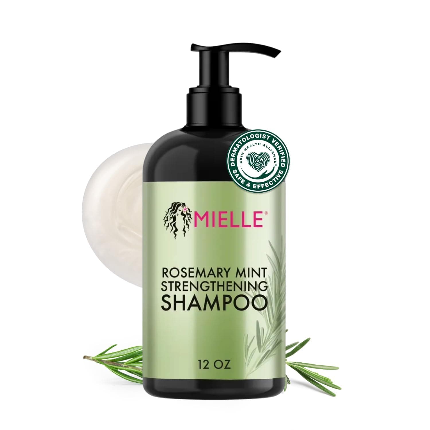 Mielle Organics Rosemary Mint Hair Strengthening Biotin Shampoo - Moisturizing Hair Shampoo for Women and Men to Gently Cleanse, Repair & Protect Strands (12 oz) 1