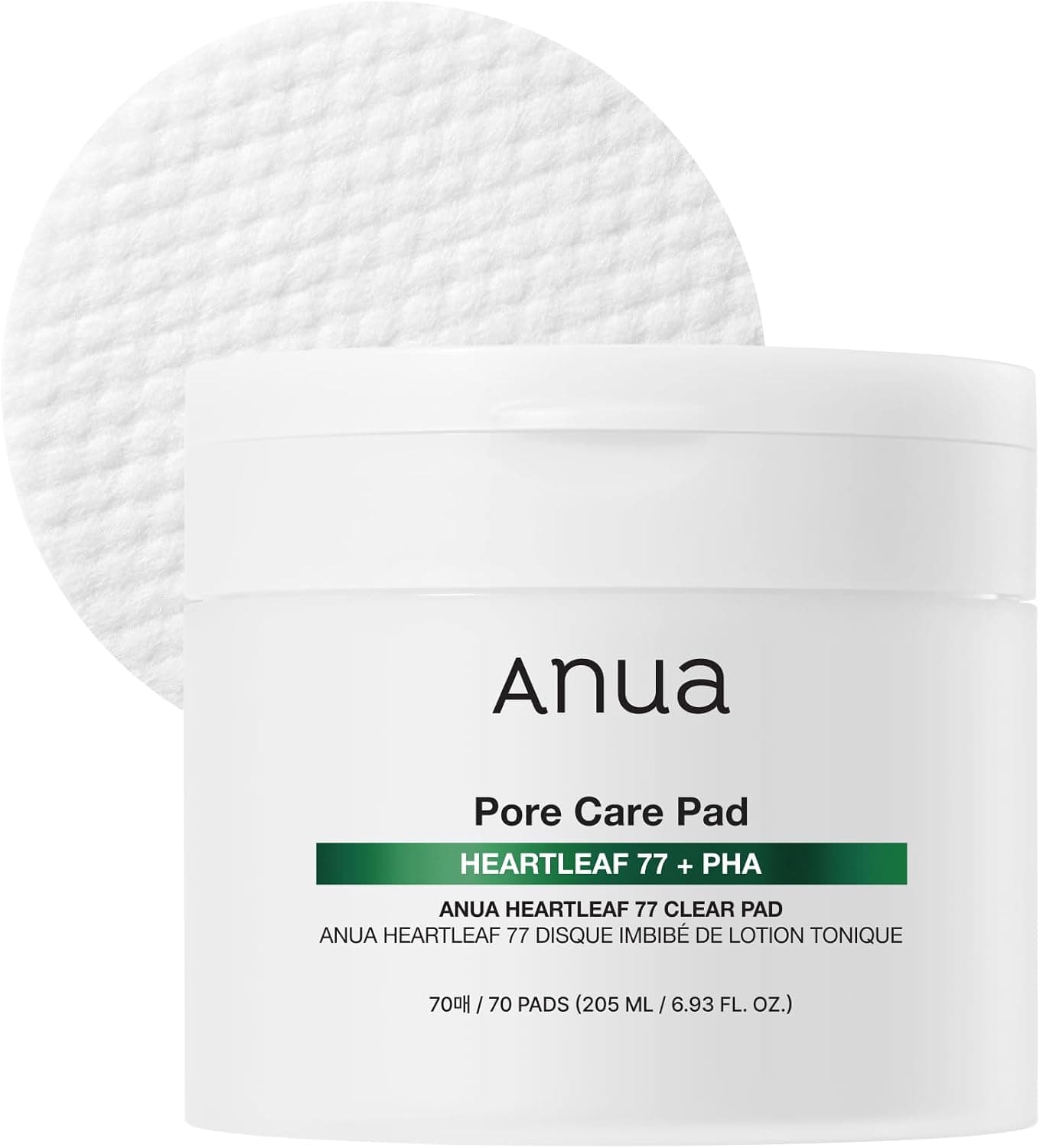 ANUA Heartleaf 77 Toner Pad 70 Sheets, PHA Dead Skin Care Low pH with Korean toner pads, Daily exfoliating, Quick & Easy Facial Mask With Hearleaf, Korean Skin Care 1