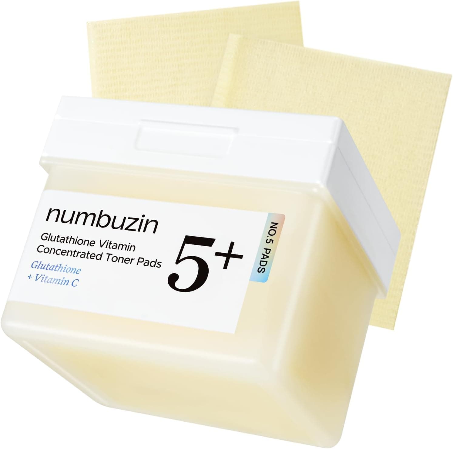 numbuzin No.5 Vitamin-Niacinamide Concentrated Pad, Daily Double-Sided Facial Pads with Glutathione, PHA & LHA for a Fresh, Radiant-Looking Skin Finish 180 ml (70 Pads) 1