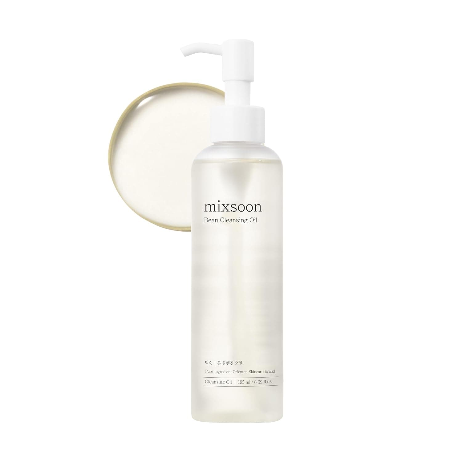 mixsoon Bean Cleansing Oil - Lightweight Oil Deep Cleansing and Makeup Blackhead Remover, Fermented Bean, Hydrating and Balancing for Smooth Skin 195ml / 6.59 fl.oz. Korean Glass Skin Care 1