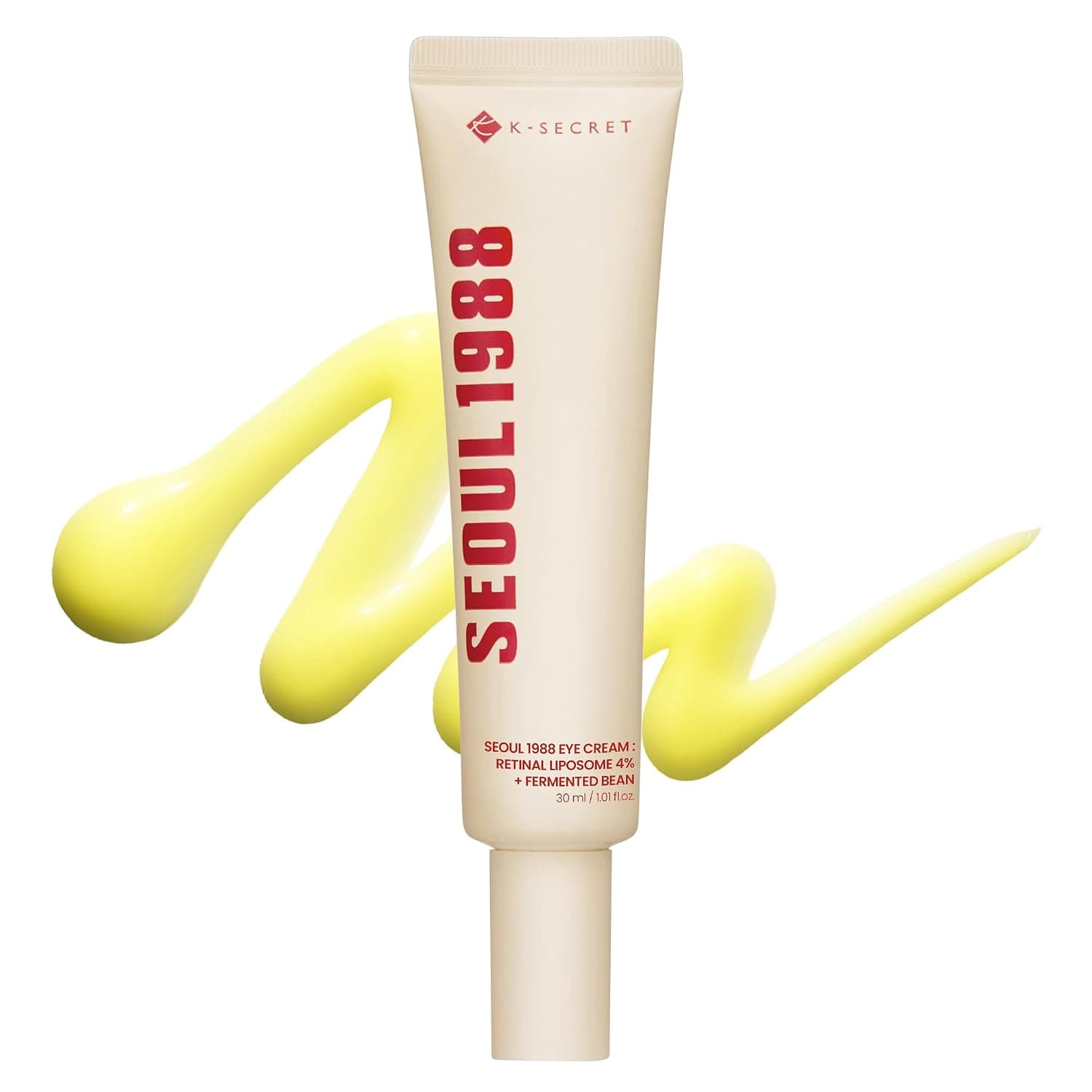 K-SECRET SEOUL 1988 Retinal Eye Cream – Formulated with Advanced Retinal Liposome 4% and Fermented Bean for Smoother, Refreshed-Looking Eyes | Korean Skincare, 30ml / 1.01 fl oz 1