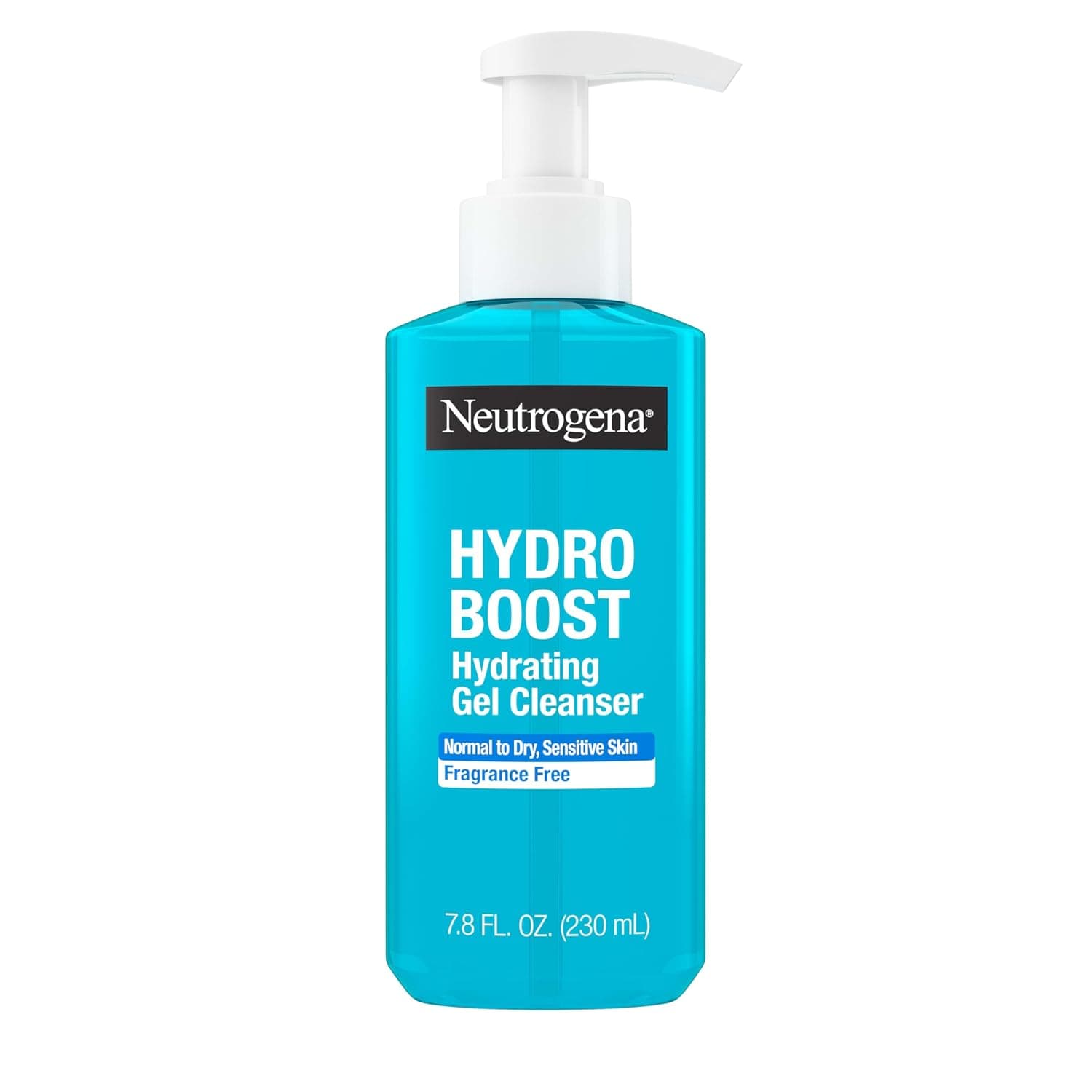 Neutrogena Hydro Boost Face Wash, Fragrance Free, Hydrating Facial Cleanser with Hyaluronic Acid, Daily Foaming Face Wash & Makeup Remover, Hypoallergenic Gel Cleanser, 7.8 fl. oz 1