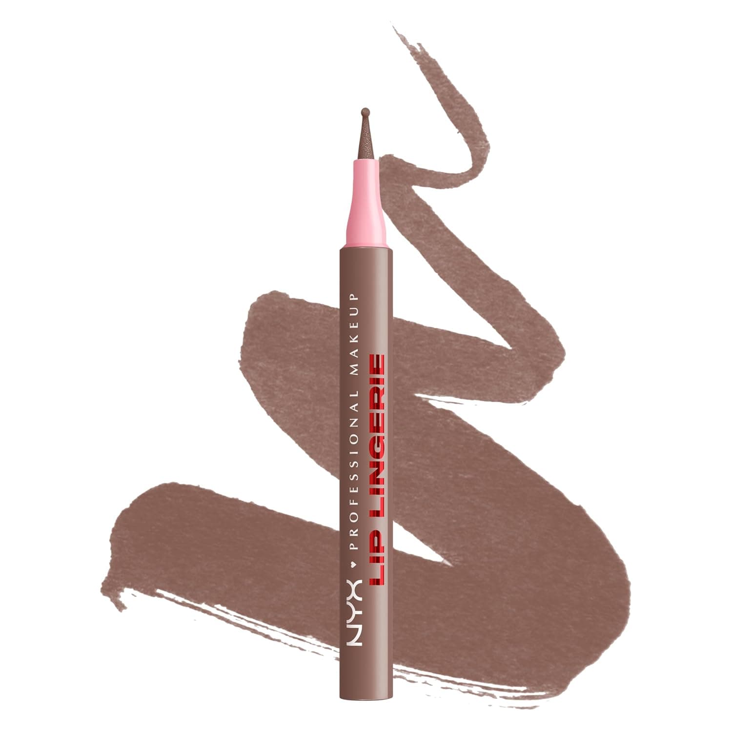 NYX PROFESSIONAL MAKEUP Lip Lingerie Liner Stain, Seamless Make Up with All-Day Color, Waterproof Stain Finish - Lip Lock (Taupe Brown)