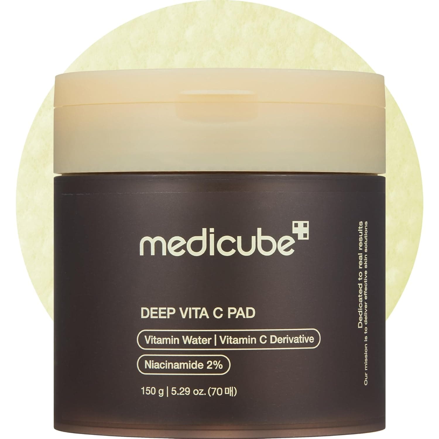 medicube Toner Pads Deep Vita C Facial Toner Pad for Uneven Skin Tone & Texture | Vitamin Water and 3 Types of Vitamin, Deeply Hydrating & Resurfacing Pad | Korean Skin Care, 70 Pads (1 Pack)