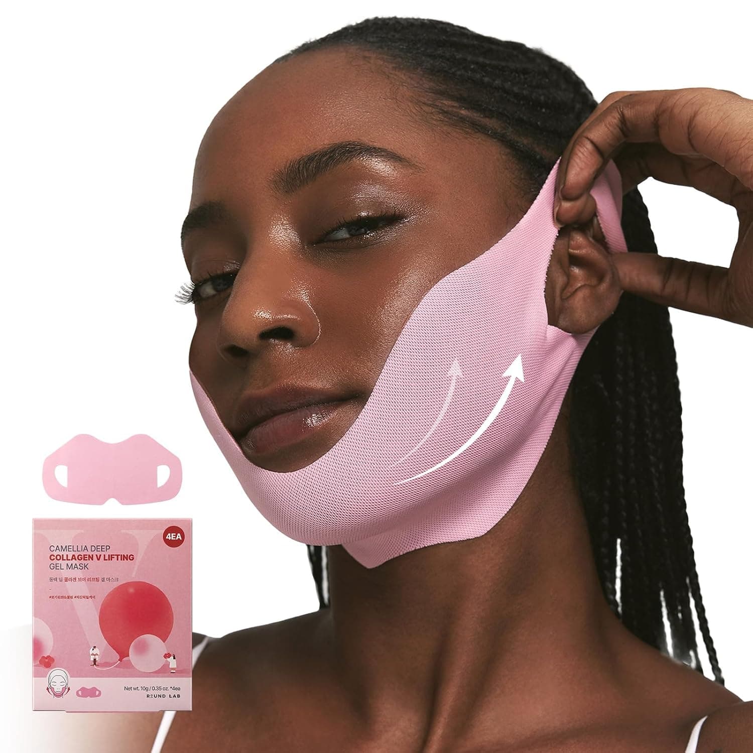 ROUND LAB Camellia Deep Collagen V Lifting Gel Mask 4ea, 10g/0.35oz