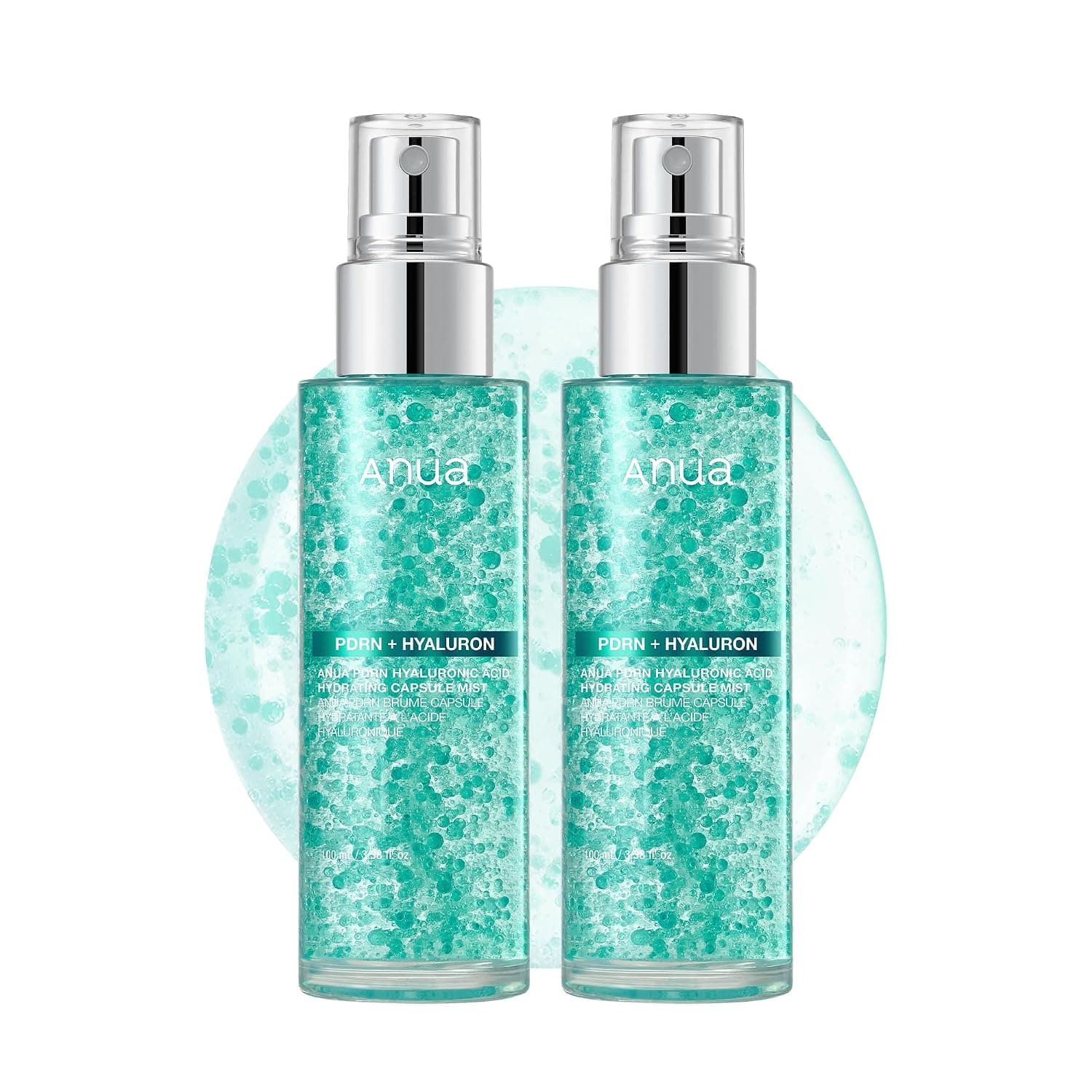 ANUA PDRN Collagen Glow Facial Serum Spray, Hydrating Face Mist, Hyaluronic Acid, dewy glass finish, All Skin Types, Instant Plumping Hydration, Firming Care, Korean Skincare, 3.38 fl oz (Pack of 2)