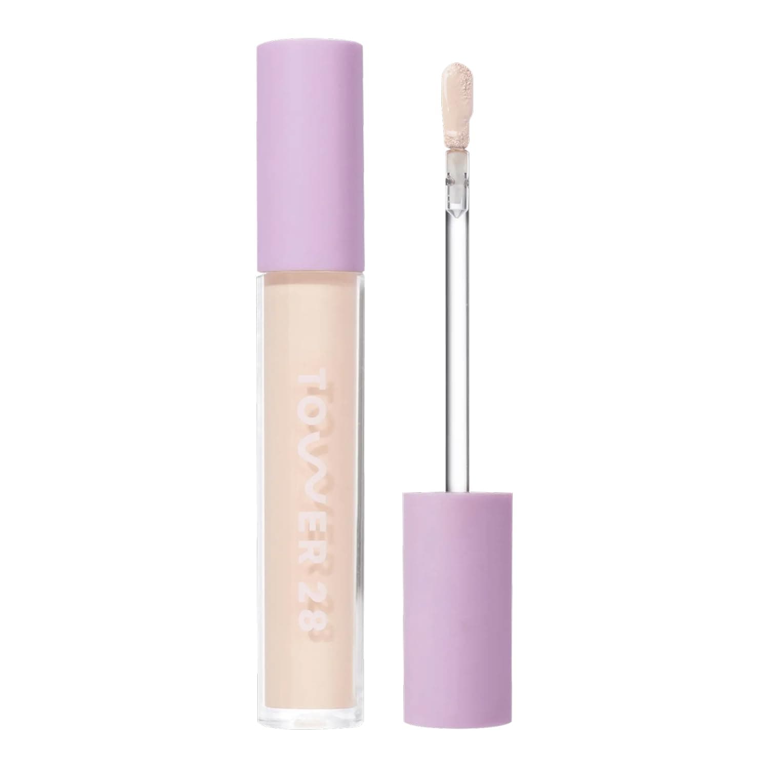 Tower 28 Swipe Serum Concealer - Hydrating Medium-Full Coverage Concealer + Under Eye Brightener - Skin Care Infused Makeup with Hyaluronic Acid + Soothing Centella - 2.0 Fair/Neutral Cool (0.22 oz)
