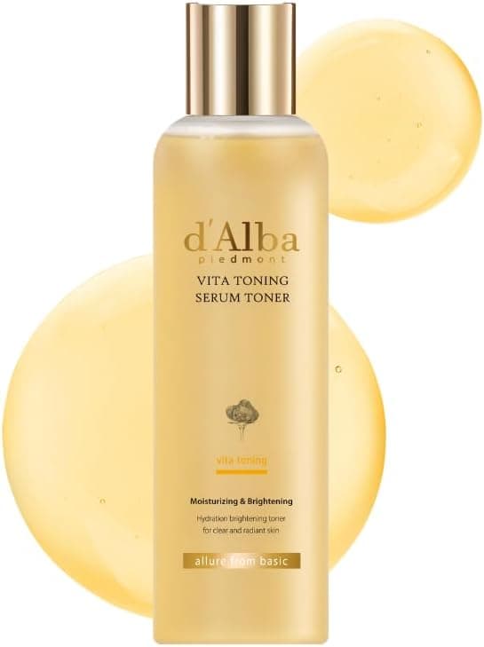 d'alba Piedmont White Truffle Vita Toning Serum Toner, Glass Skin with Double Vitamin Skincare, Face Moisturizer, (6.09 fl. oz)