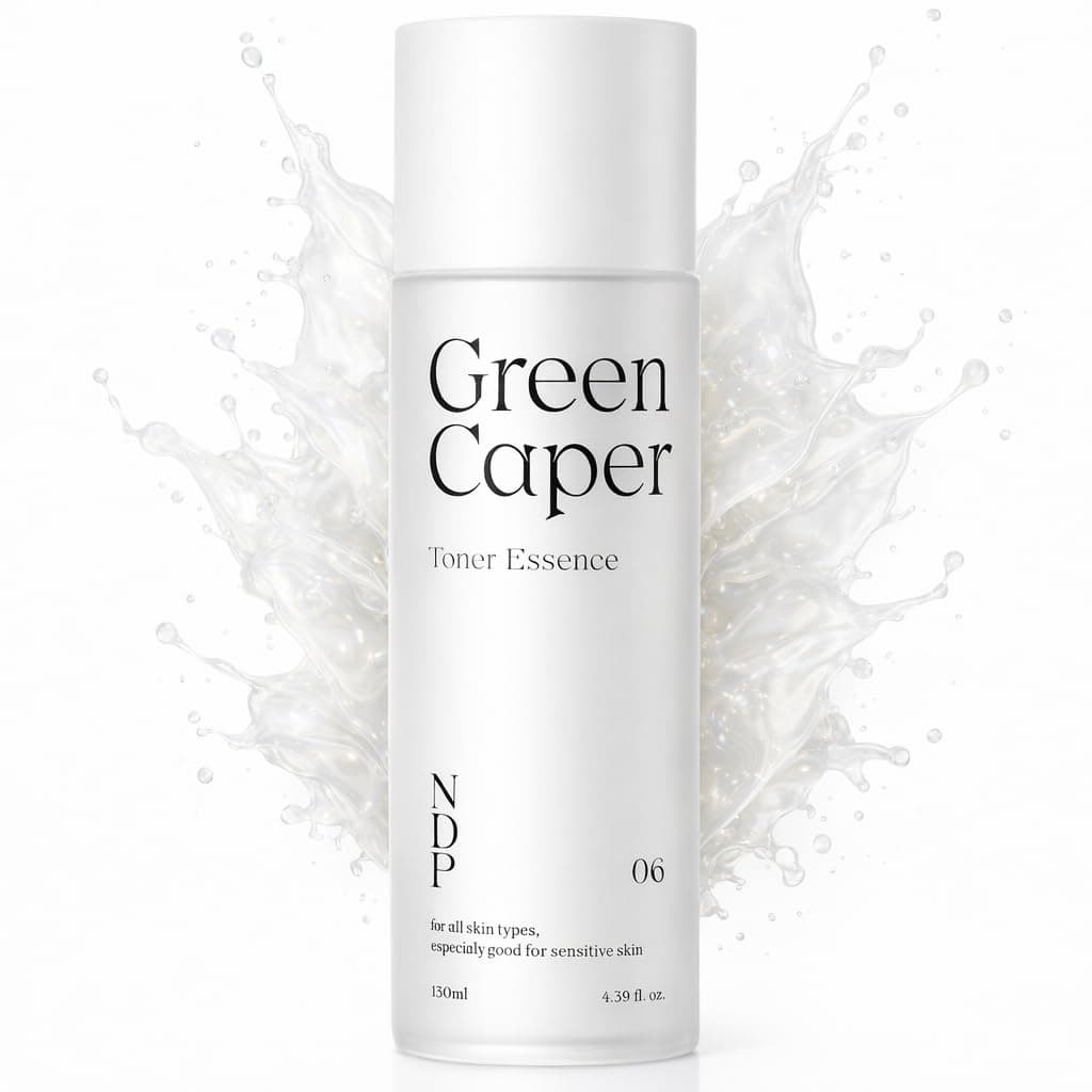 NATURAL DERMA PROJECT NDP Green Caper Milky Toner Essence - Hydrating Korean Toner for Face, Deep Moisture for Sensitive and Dry Skin, Panthenol, Madecassoside (4.39 Fl oz / 130ml)