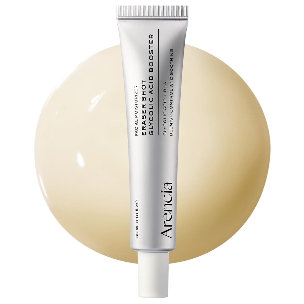 Arencia Eraser Shot Serum Glycolic Acid Booster with AHA BHA, Exfoliating Face Serum for Acne-Prone Skin, Pore Care & Texture Refining, Lightweight Daily Skincare, 30 mL / 1.01 fl. oz.