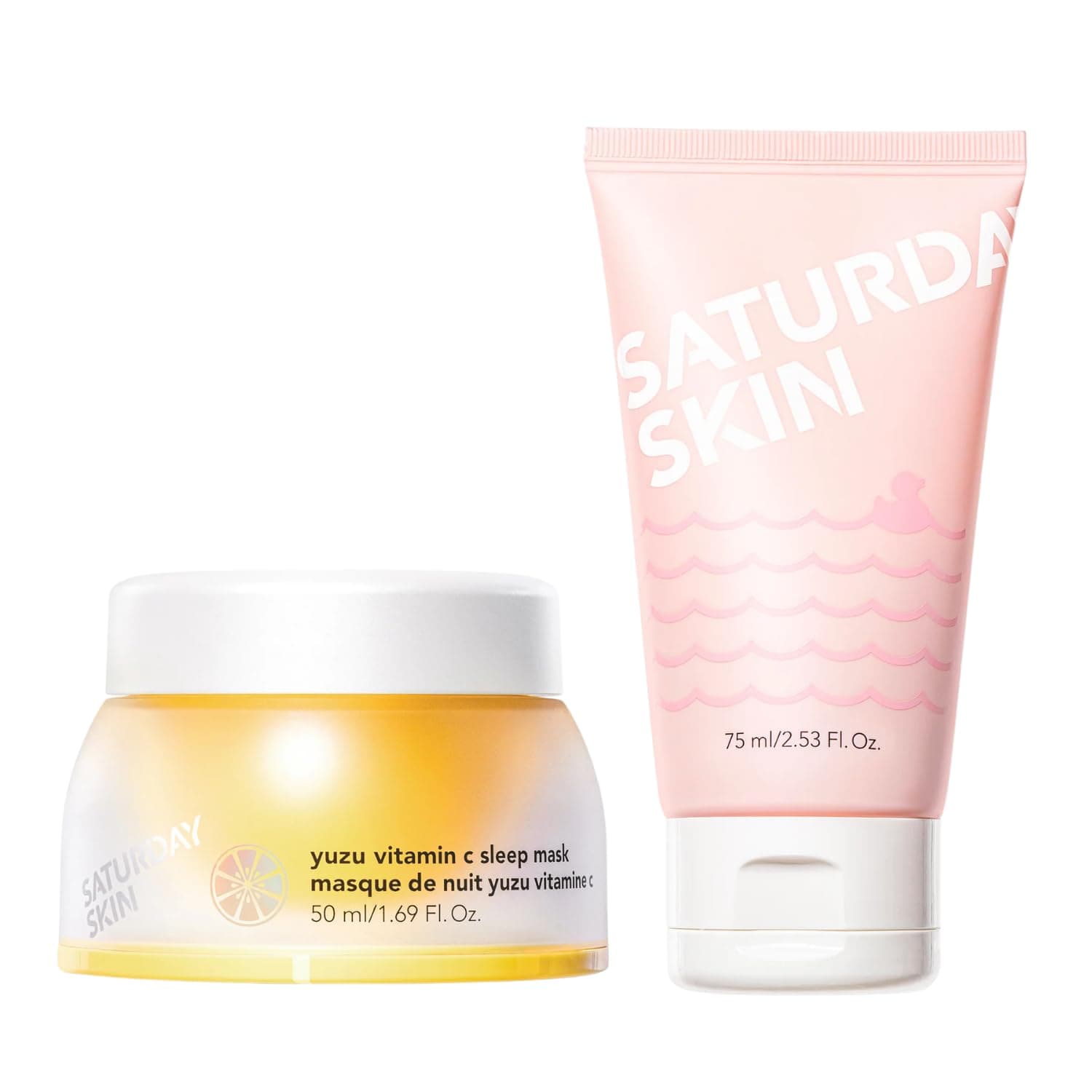 Saturday Skin Rub-A-Dub Refining Peel Gel Facial Cleansing Gels Facial Cleansing Washes and Yuzu Vitamin C Sleep Overnight Face Mask Skin Care