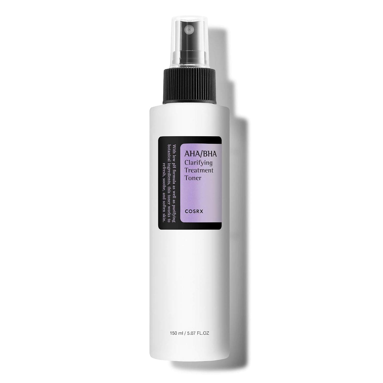 COSRX AHA/BHA Treatment Toner 5.07 fl.oz/ 150ml, Facial Exfoliating Spray for Whiteheads, Pores, & Uneven Skin, Korean Toner, Not Tested on Animals, Korean Skin Care 1