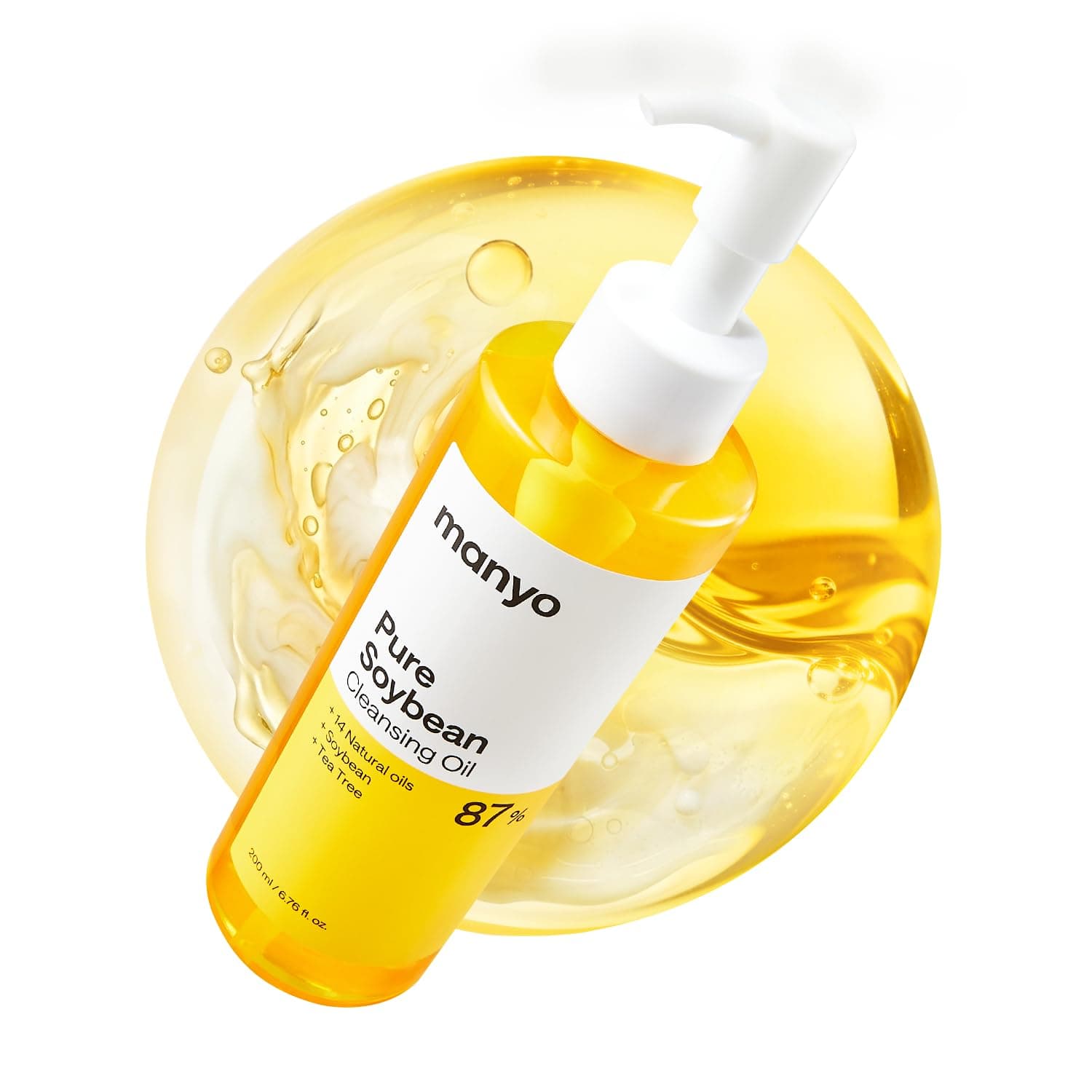 MANYO Pure Cleansing Oil, Natural Oil Cleanser for Face, Makeup Blackhead Remover, Korean Skin Care, 6.76 fl oz (200ml)