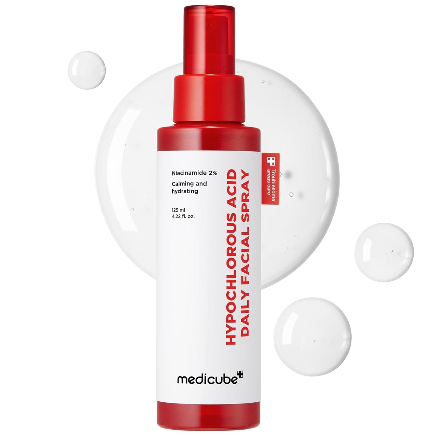 medicube Power Soothing Spray, Hypochlorous Acid Spray For All Skin Types, Delicate Skin Daily Solution & Post-Sun Care, HOCI Facial Mist for Soothing & Calming , Korean Skincare, 4.22 fl.oz