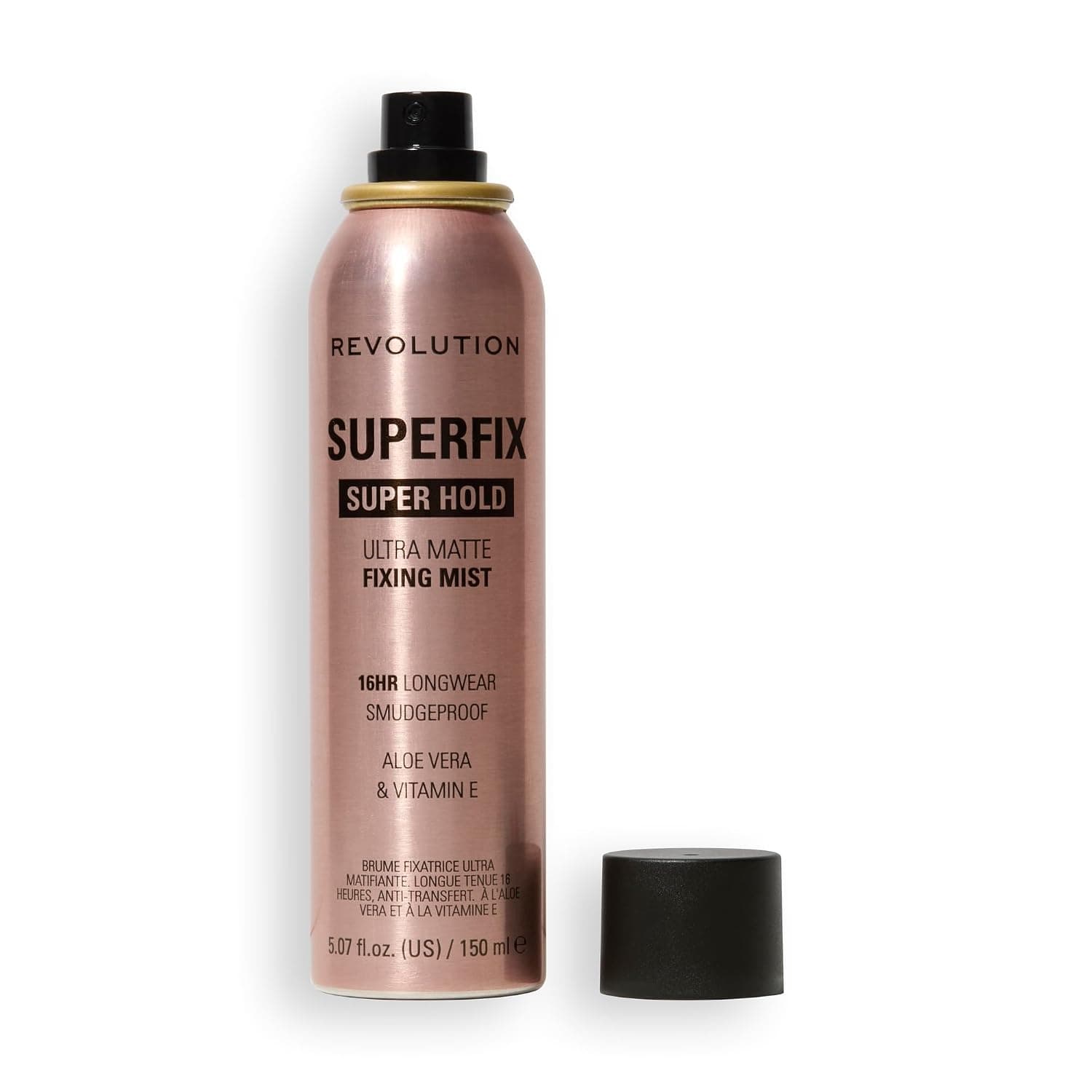 Revolution Beauty London, Superfix Misting Makeup Setting Spray, Ultra Matte & Shine-Free Finish, Long-Lasting Wear, Infused with Vitamin E, 5 fl oz