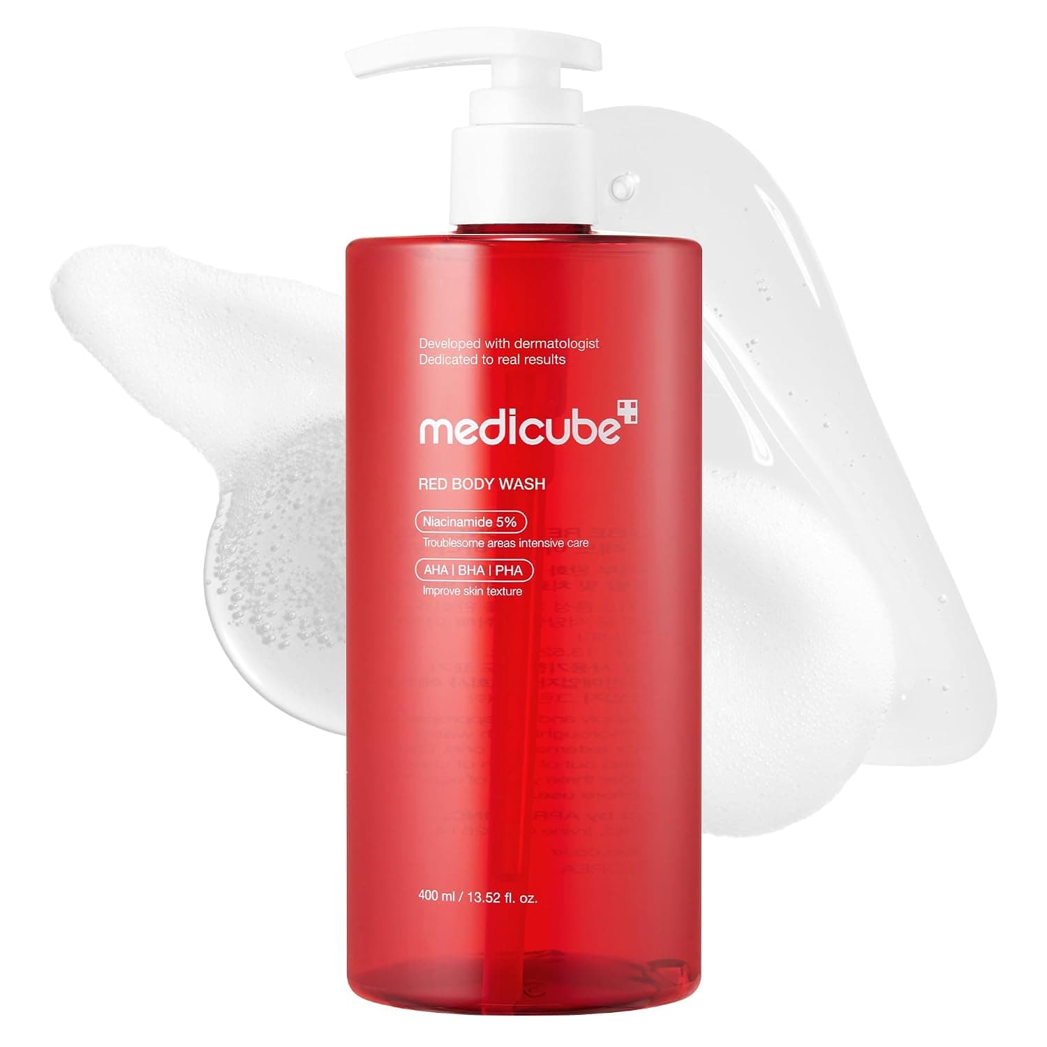 medicube Red Body Wash 3.0 - Clarifying Gel for Stressed Skin, 13.52 fl.oz