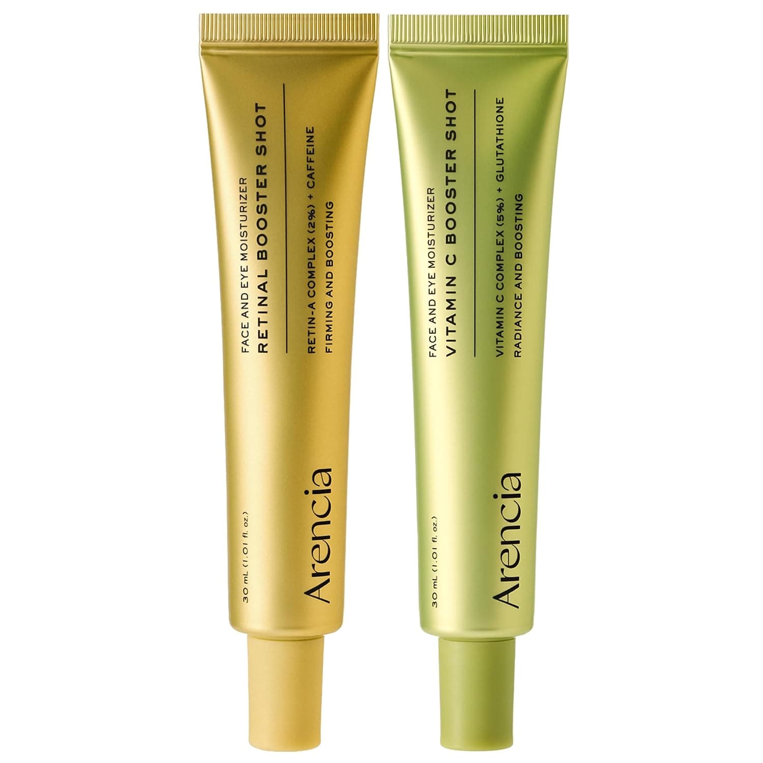 Arencia Vitamin C and Retinal Booster Shot Duo - for Dark-spot care and Tightening Fine Lines, Pore, Wrinkles - Gift Set