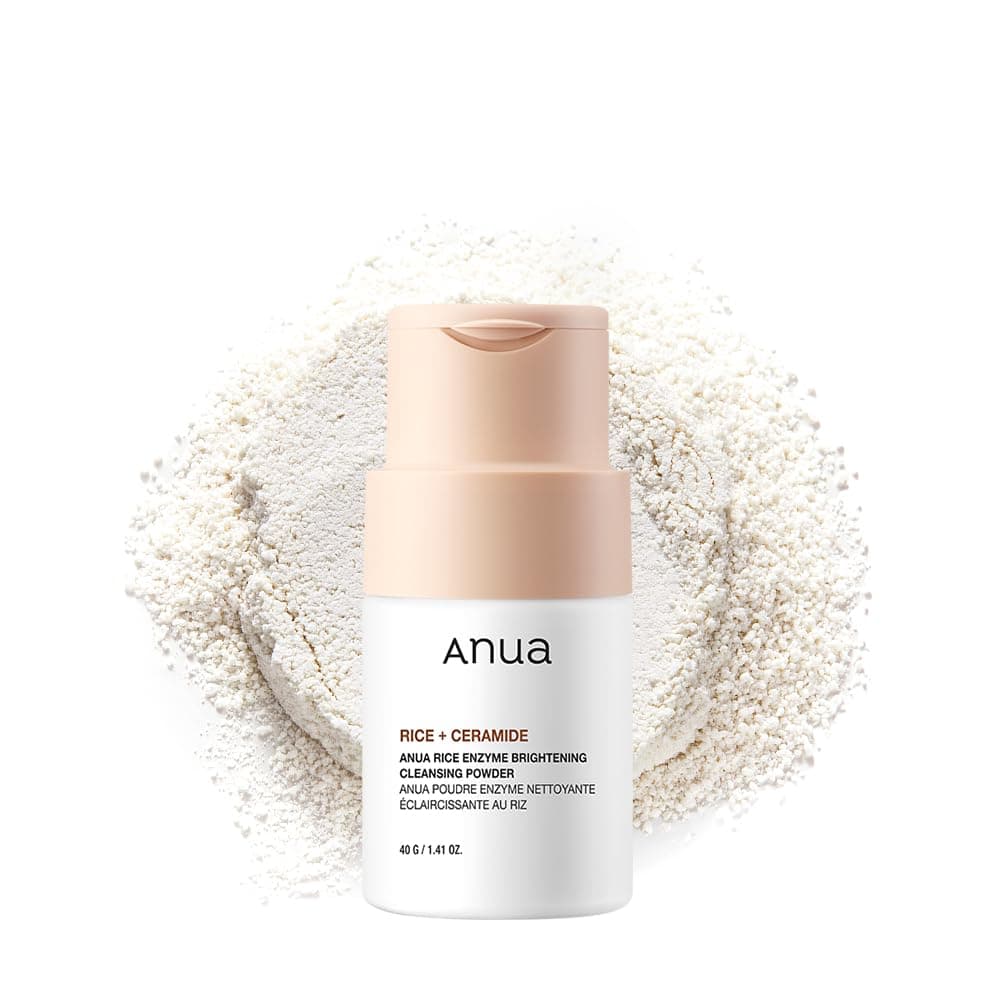 ANUA Rice Enzyme Brightening Cleansing Powder, Exfoliating Powder-to-Foam Cleanser, Smooth Texture & Clarity, Hydrating & Gentle Formula, Korean Skincare,1.41 fl.oz