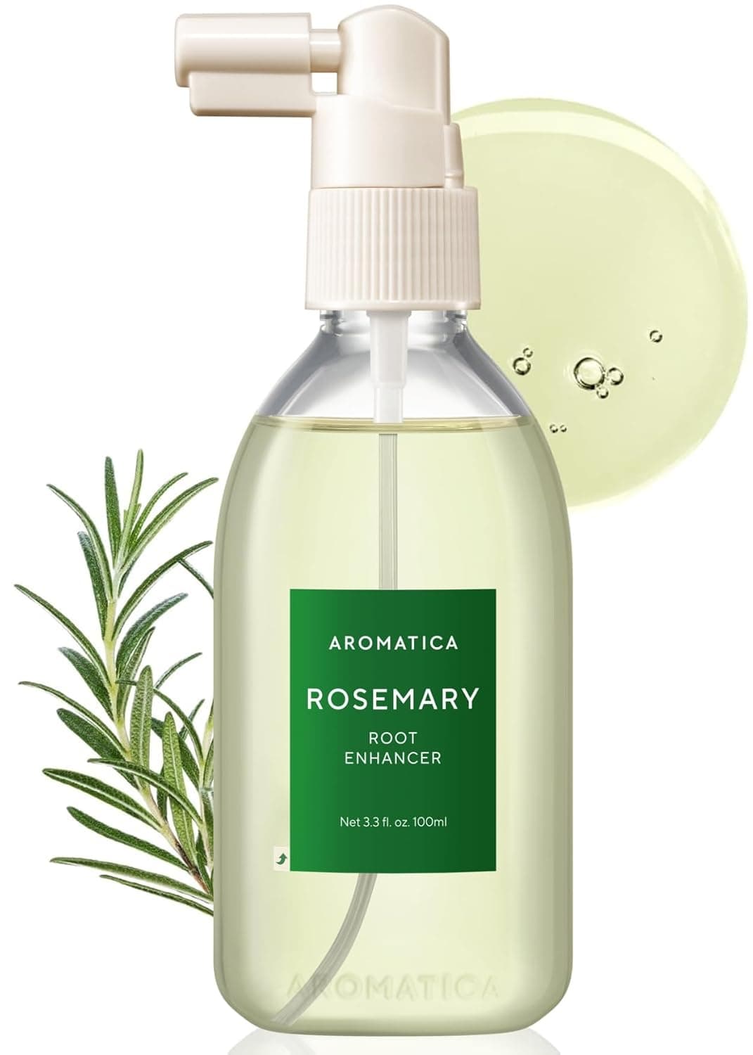 AROMATICA Root Enhancer Rosemary Water for Hair Growth spray - with Rosemary hair oil & caffeine & biotin - Korean hair care for hair thinning & hair loss - free from silicone, paraben and sulfate