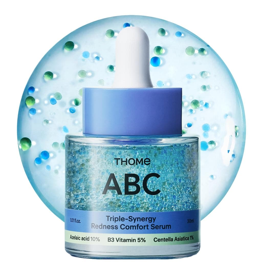 THOME ABC Serum - Azelaic Acid 10% + Niacinamide 5% + Centella Asiatica 1% Triple Synergy Mechanism, Redness Comfort Serum for Dark Spots, Excess Oil & Uneven Texture, Korean Skincare, 1.01 fl oz.
