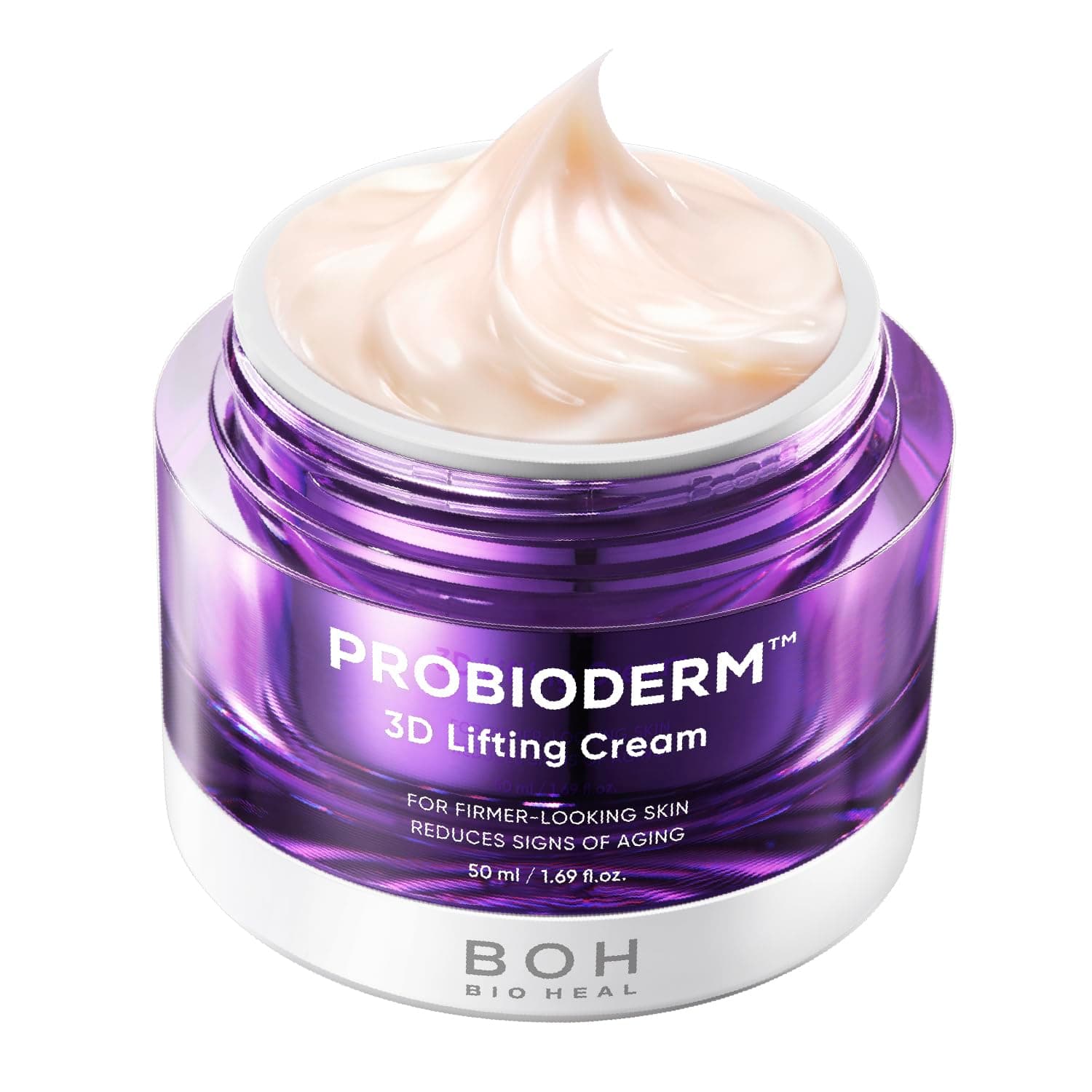 BIOHEAL BOH Probioderm 3D Lifting Cream 1.7 fl oz - Cardi B's Advanced Korean Facial Night Cream with 17-Peptide Complex & Probioderm for Face and Neck, Butter-Rich Texture for Perfect Slugging