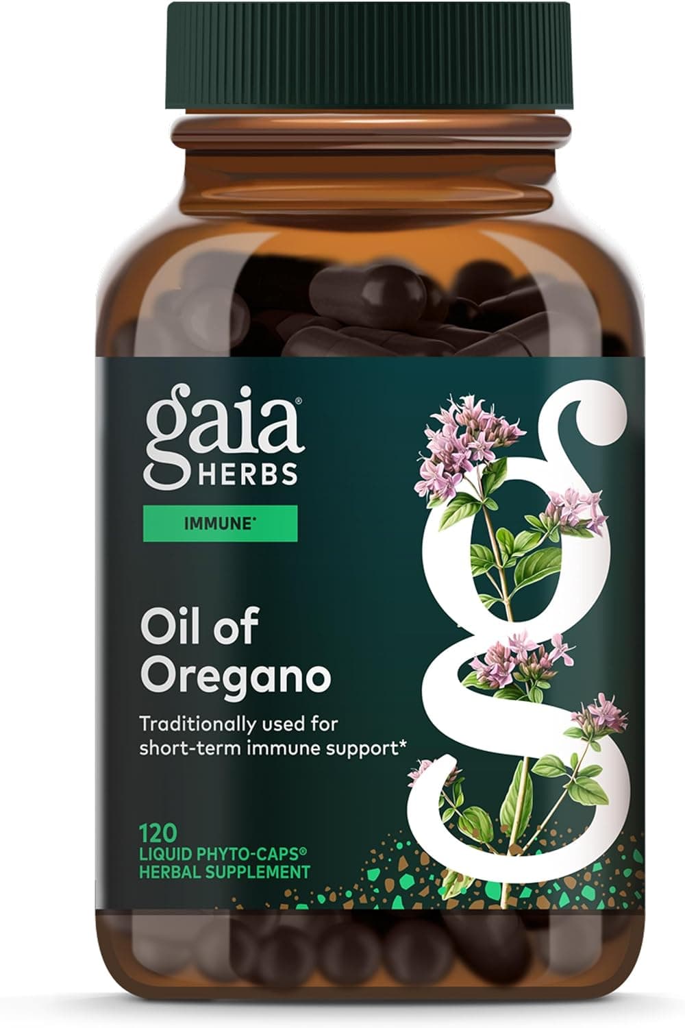 Gaia Herbs Oil of Oregano - Immune & Antioxidant Support Supplement - with Oregano Oil, Carvacrol & Thymol* - 120 Vegan Liquid Phyto-Caps (120 Servings)