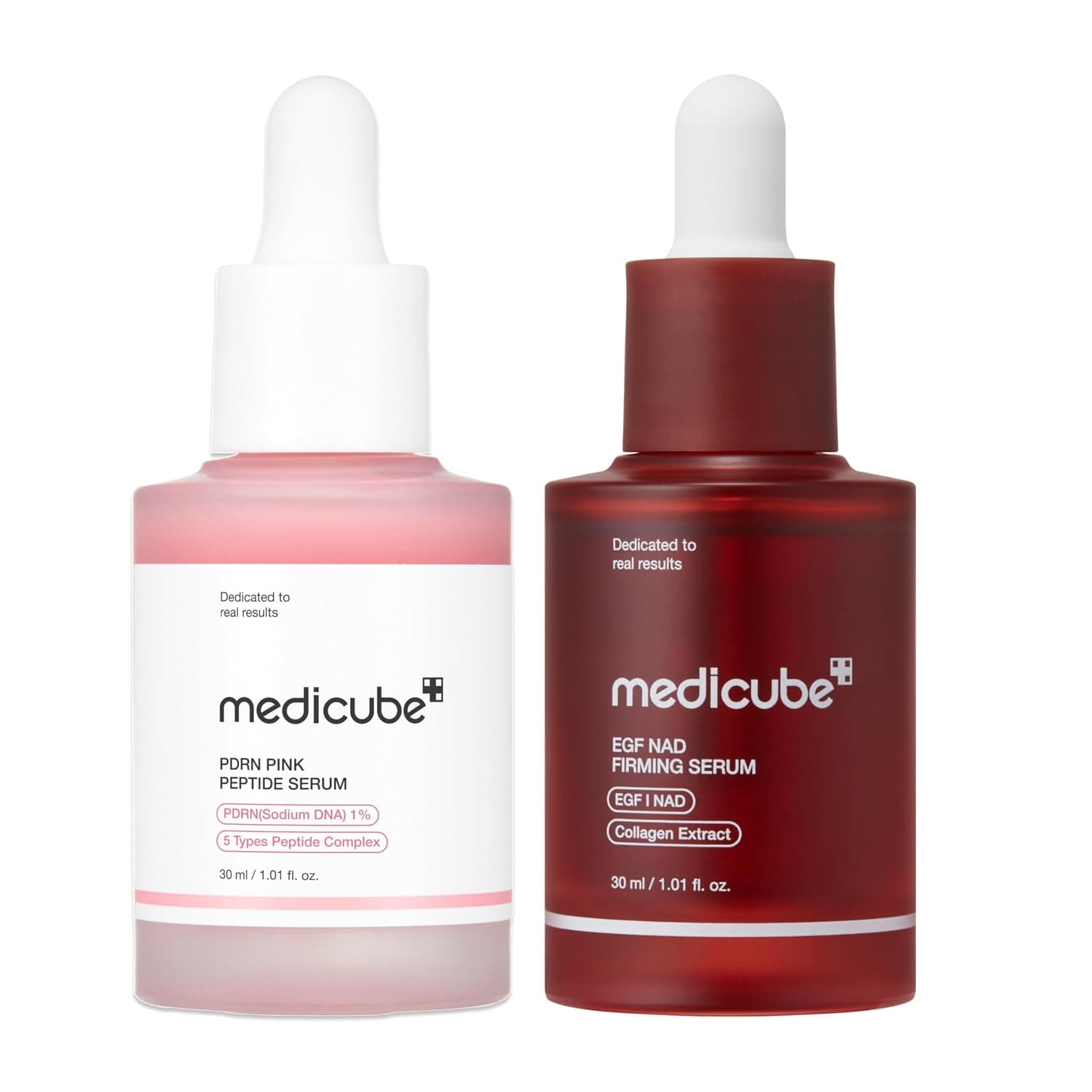 medicube Firming & Anti-Aging Serum Duo: PDRN and NAD EGF Serum | Pink Glow Serum with Peptides, PDRN and NAD, EGF, Collagen for Wrinkle Appearance, Elasticity | Korean Skincare, Gifts for Women 1