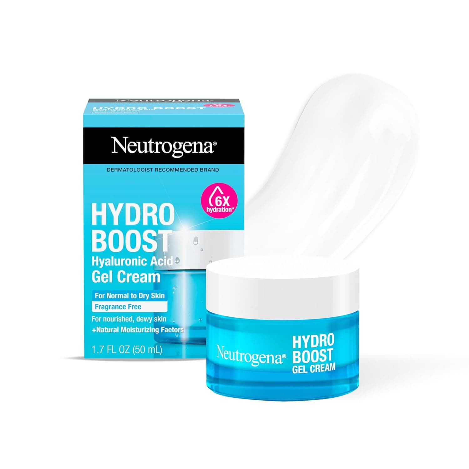 Neutrogena Hydro Boost Hydrating Gel Cream Face Moisturizer for Sensitive Skin 1.7 fl oz plus Hydrating Gel Cleanser 0.5 fl oz Alcohol and Fragrance Free Hyaluronic Acid Daily Hydration Routine