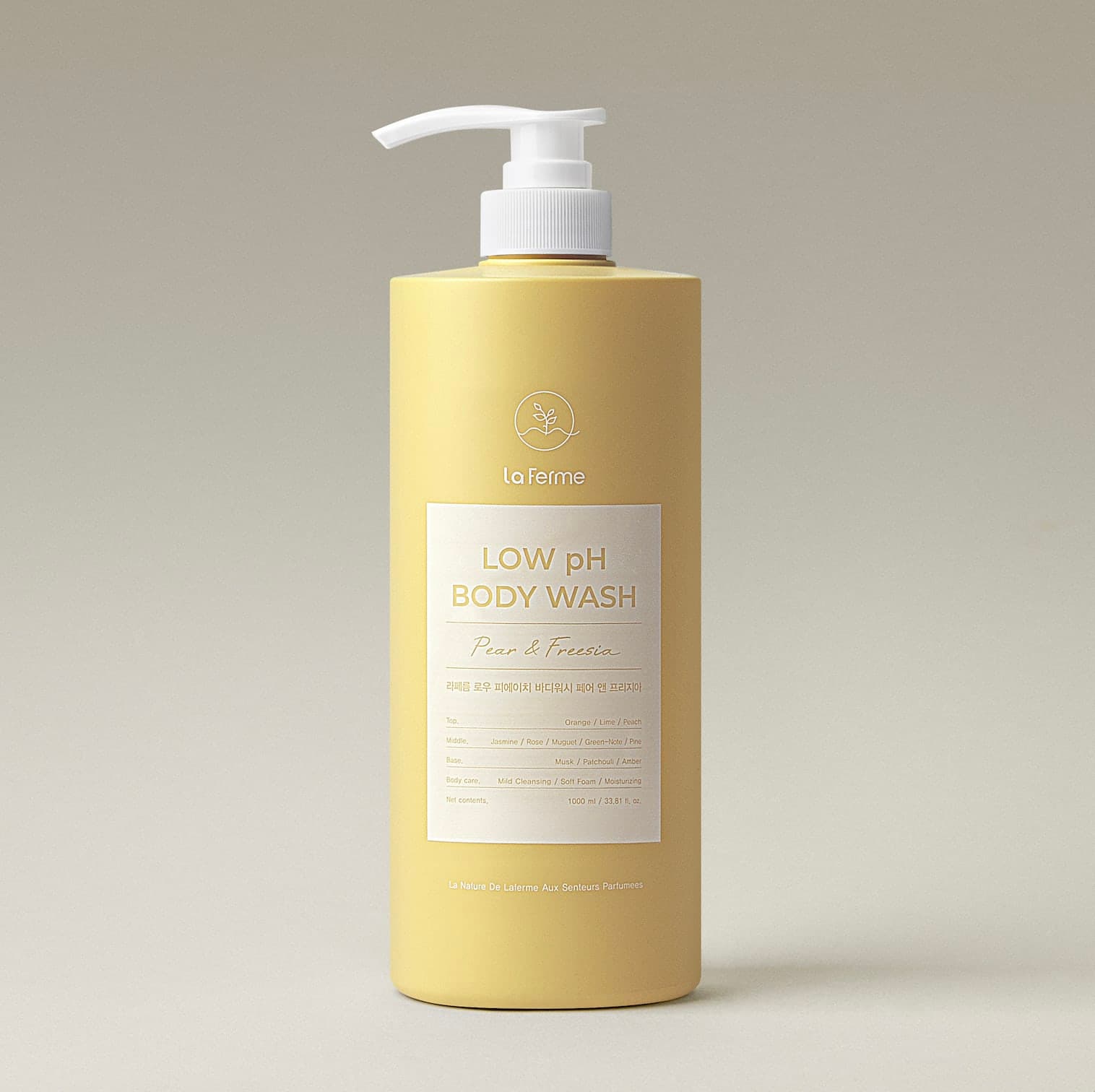 La Ferme Low pH Perfume Body Wash – Pear & Freesia (1L) 2