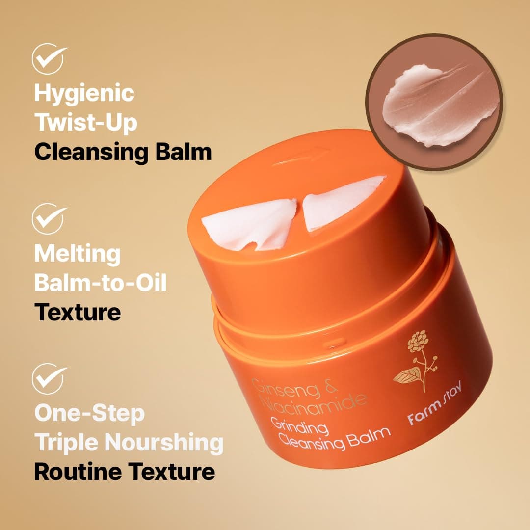 Farmstay Ginseng & Niacinamide Grinding Cleansing Balm 4